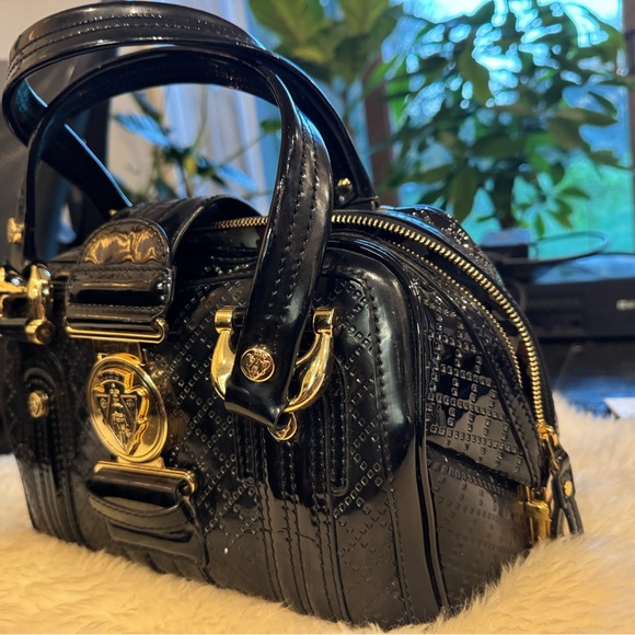 Gucci Babouska studded Black Patent Leather Shoulder Bag - Picture 3 of 16